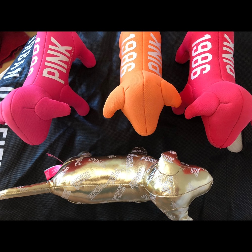 Vs Pink Plush Dogs